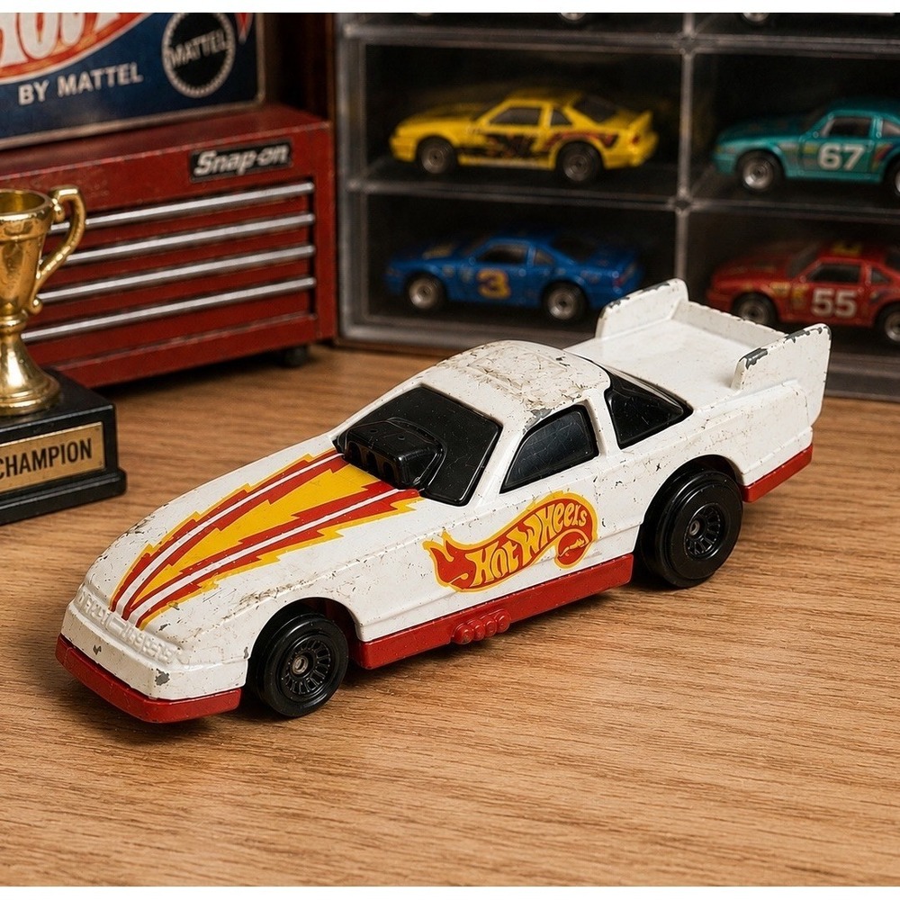 1993 McDonald's Hot Wheels Happy Meal Racing Series Dragster White Loose 1:64
